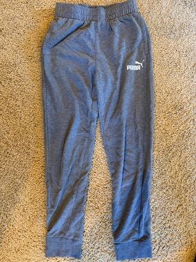 Puma Grey Logo Kids Joggers